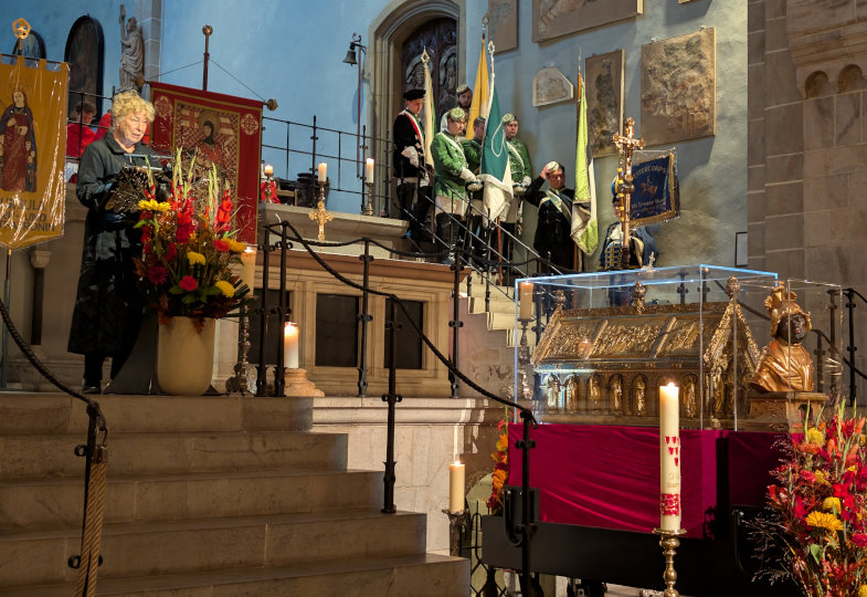 Gesine Schwan am 12. Oktober 2025 bei einer Predigt in Köln