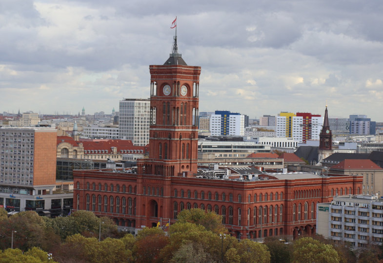 Das Rote Rathaus in Berlin