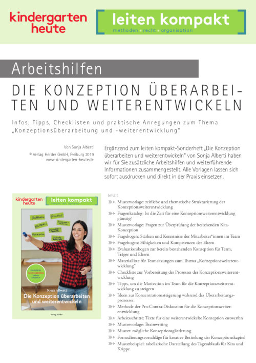 Die Konzeption überarbeiten und weiterentwickeln: Arbeitshilfen