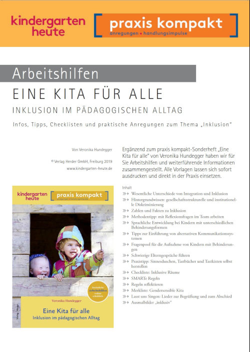 kindergarten heute praxis kompakt: Eine Kita für alle. Arbeitshilfen