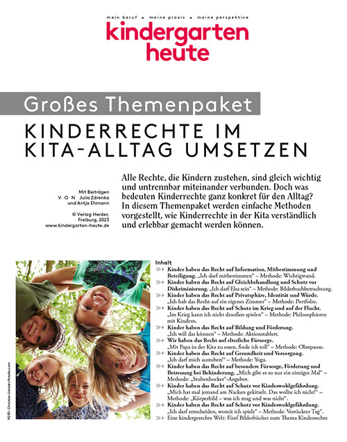 kindergarten heute - Themenpaket. Kinderrechte im Kita-Alltag umsetzen