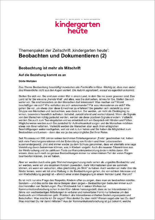 Portfolio Dokumentationen Padagogische Fachbegriffe Kindergarten Heute