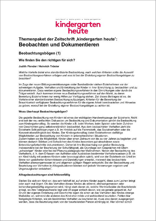 Portfolio Dokumentationen Padagogische Fachbegriffe Kindergarten Heute