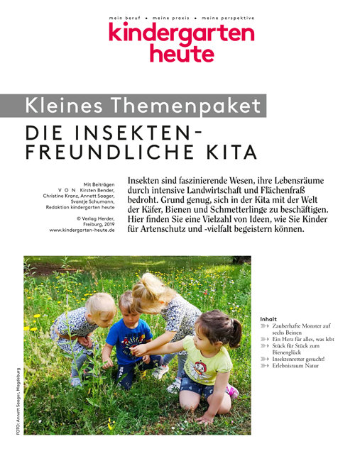 kindergarten heute - Themenpaket. Die insektenfreundliche Kita