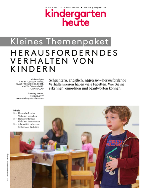 kindergarten heute - Themenpaket. Herausforderndes Verhalten von Kindern