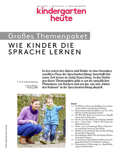 kindergarten heute - Themenpaket. Wie Kinder die Sprache lernen