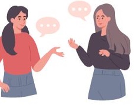 Illustration von einer Unterhaltung