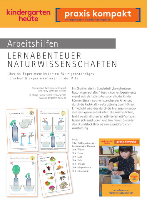 Lernabenteuer Naturwissenschaften: kindergarten heute praxis kompakt, Arbeitshilfen