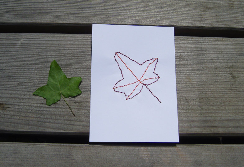 Ein Blätterstickbild gestalten: Eine Jahreszeitenidee für den September
