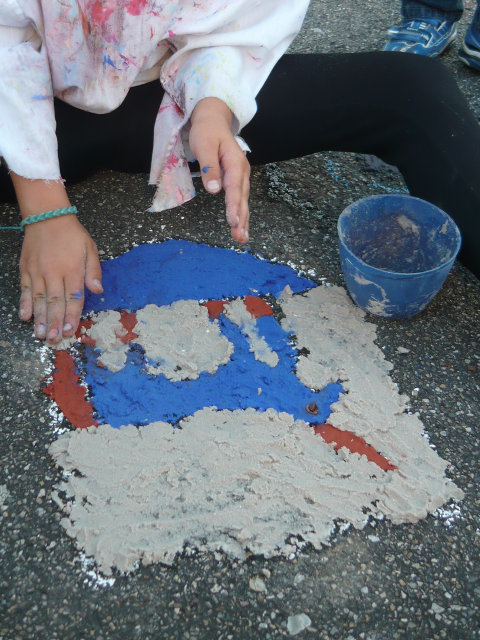 Eine kreative Idee mit Quarzsand: Wappen