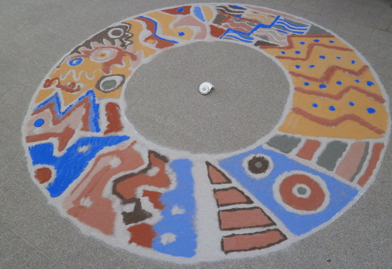 Eine kreative Idee mit Quarzsand: Sandmandala