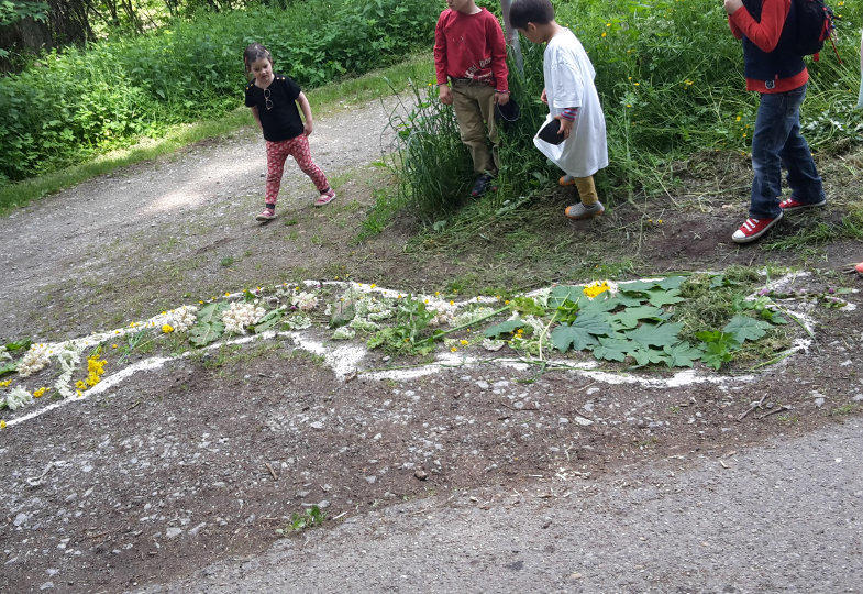 Eine kreative Idee mit Quarzsand: Schlange