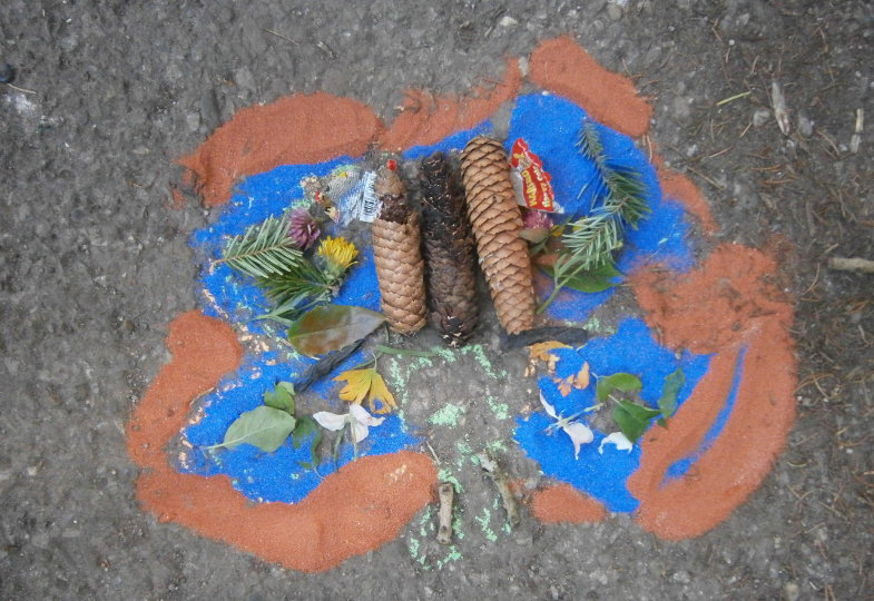 Eine kreative Idee mit Quarzsand: Schmetterling