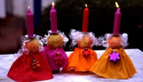 Festliche Weihnachtsdeko: Kerzenpüppchen