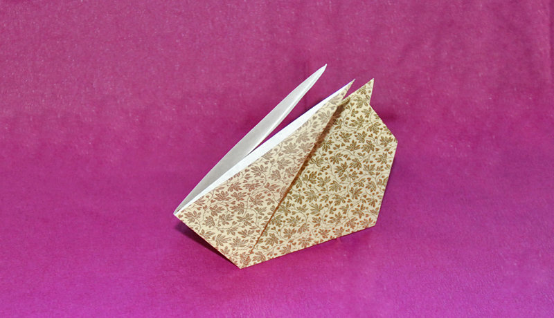 Oster-Origami: Putziger Papierhase