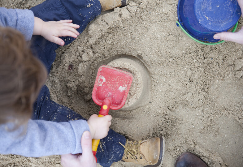 Experimente mit Wasser & Sand