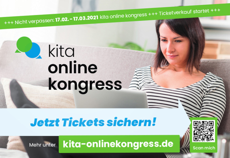 Wir verlosen fünf Freikarten für den Kita-Onlinekongress 2021!