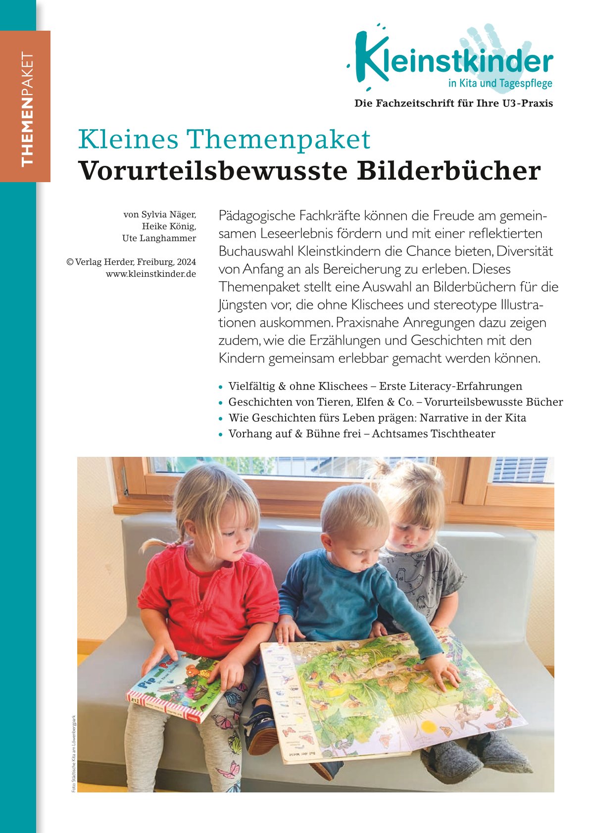 Kleinstkinder in Kita und Tagespflege - Themenpaket. Vorurteilsbewusste Bilderbücher