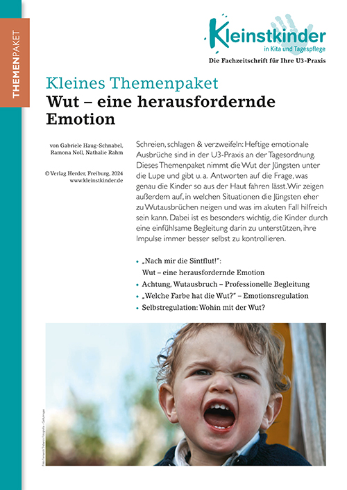 Kleinstkinder in Kita und Tagespflege - Themenpaket. Wut
