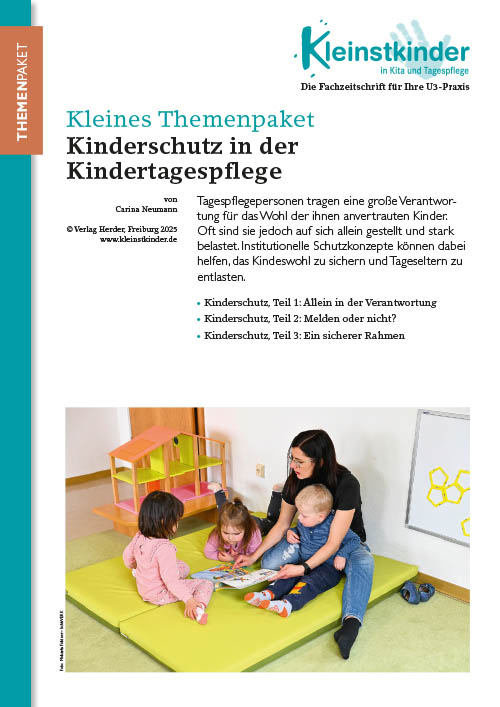 Titelseite Kleinstkinder Themenpakt Kinderschutz in der Kindertagespflege