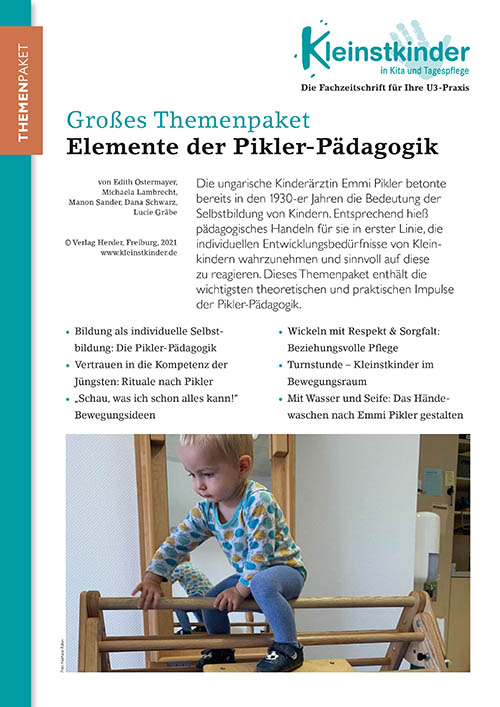Kleinstkinder in Kita und Tagespflege - Themenpaket. Elemente der Pikler-Pädagogik