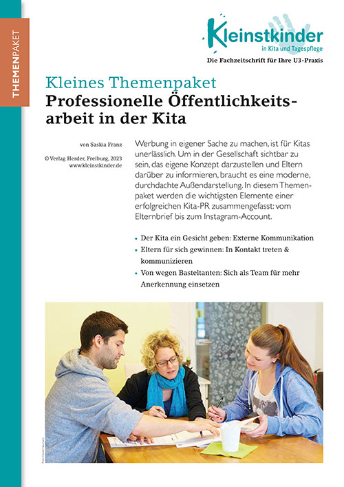 Kleinstkinder in Kita und Tagespflege - Themenpaket. Professionelle Öffentlichkeitsarbeit