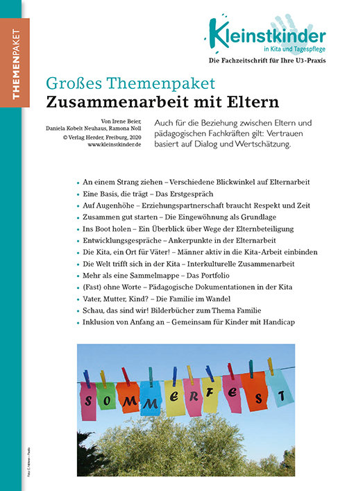 Kleinstkinder in Kita und Tagespflege - Themenpaket. Zusammenarbeit mit Eltern