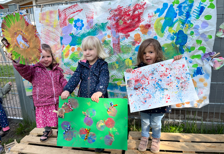 Kunstgalerie im Kita-Garten