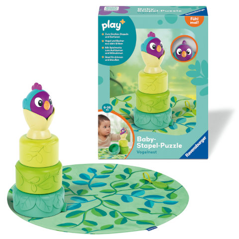 Wir verlosen dreimal das Baby-Stapel-Puzzle Vogelnest von Ravensburger: Gewinnspiel