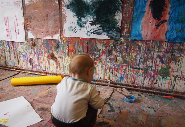 Wir pinseln & klecksen im großen Stil: Mehrdimensionales Malen