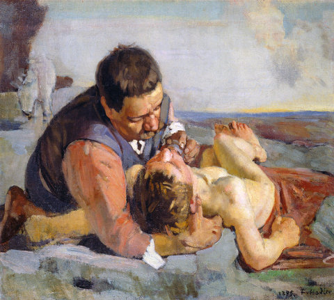 Ferdinand Hodler, Der barmherzige Samariter (um 1883)