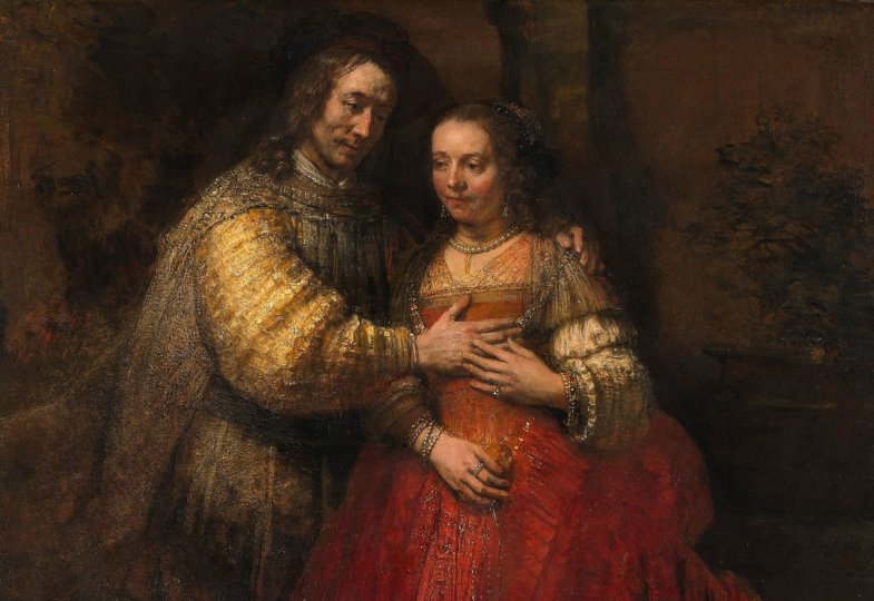 Rembrandt Harmenszoon van Rijn (1606–1669), Die Judenbraut, 1667, Reichmuseum Amsterdam.