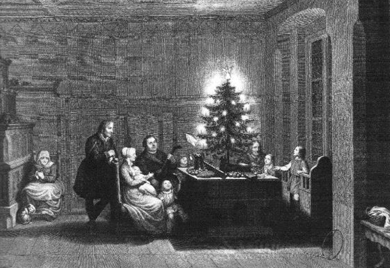 Carl August Schwendegeburth, Luther mit seiner Familie am Christabend 1536