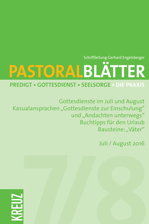 Pastoralblätter 7-8/2016