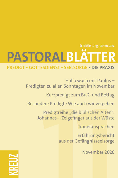 11/2026: November: Hallo wach mit Paulus - Predigten zu allen Sonntagen im November