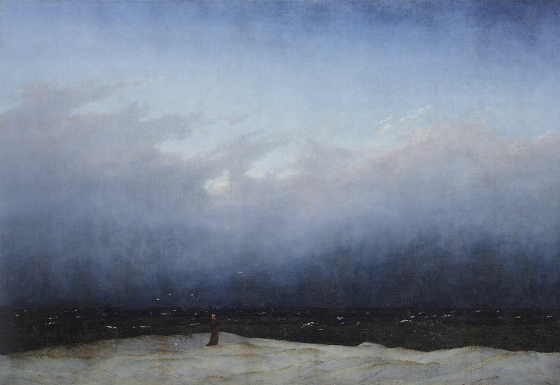 Caspar David Friedrich (1774-1840), Der Mönch am Meer, 1808-1810, Öl auf Leinwand, 110 x 171,5 cm, Staatliche Museen zu Berlin, Alte Nationalgalerie, © bpk / Nationalgalerie, SMB / Andreas Kilger.