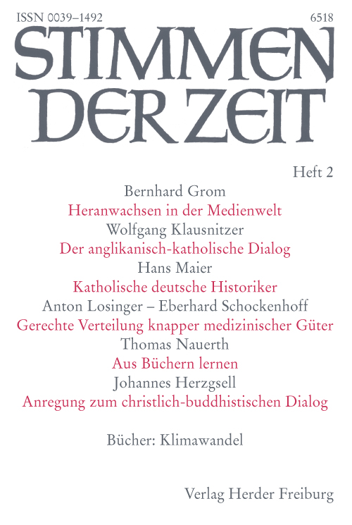 Stimmen der Zeit. Die Zeitschrift für christliche Kultur 135 (2010) Heft 2