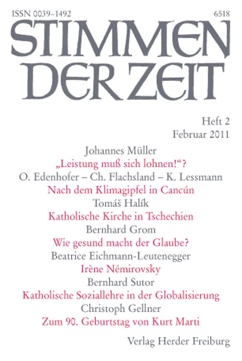 Stimmen der Zeit. Die Zeitschrift für christliche Kultur 136 (2011) Heft 2