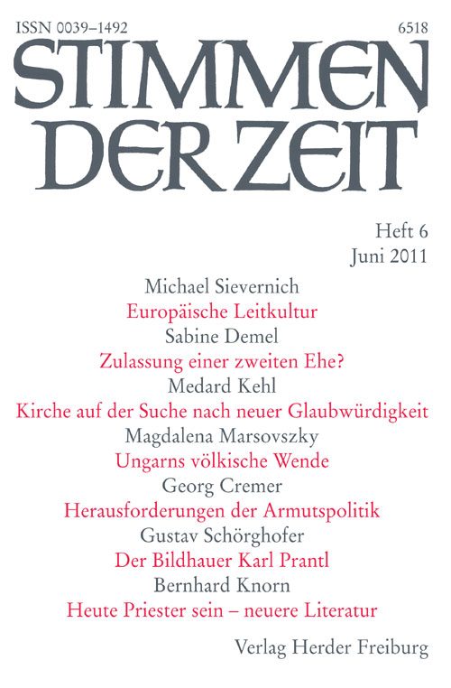 Stimmen der Zeit. Die Zeitschrift für christliche Kultur 136 (2011) Heft 6