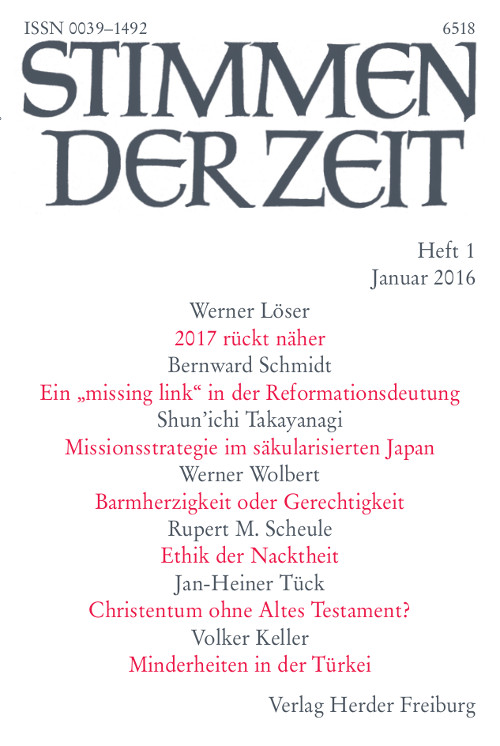 Titelseite Stimmen der Zeit. Die Zeitschrift für christliche Kultur 141 (2016) Heft 1