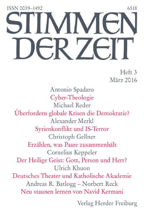 Stimmen der Zeit. Die Zeitschrift für christliche Kultur 141 (2016) Heft 3