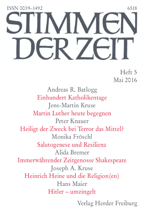 Stimmen der Zeit. Die Zeitschrift für christliche Kultur 141 (2016) Heft 5