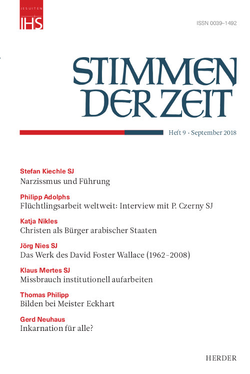 Titelseite Stimmen der Zeit. Die Zeitschrift für christliche Kultur 143 (2018) Heft 9