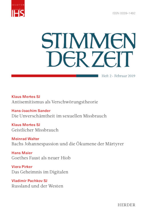 Cover Stimmen der Zeit 02/2019