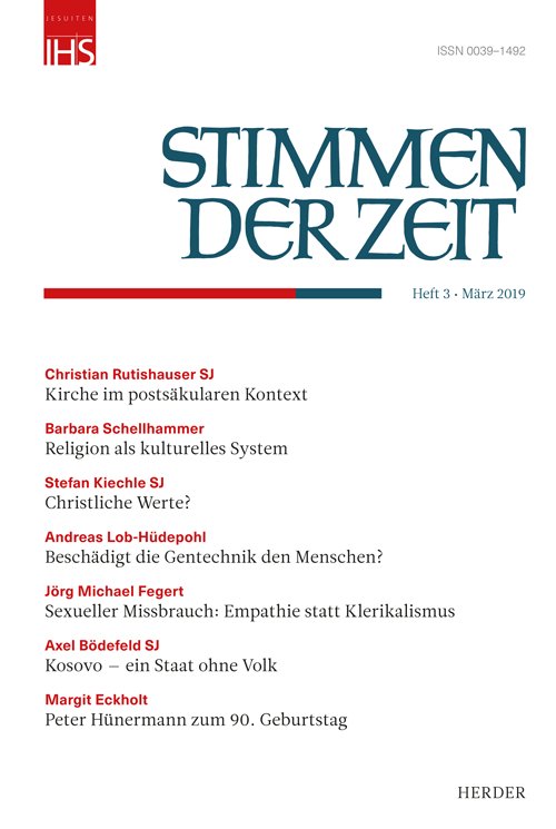 Titelseite Stimmen der Zeit. Die Zeitschrift für christliche Kultur 144 (2019) Heft 3