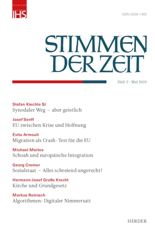 Stimmen der Zeit. Die Zeitschrift für christliche Kultur 144 (2019) Heft 5