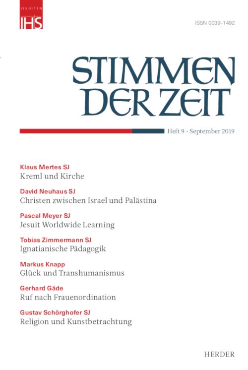 Titelseite Stimmen der Zeit. Die Zeitschrift für christliche Kultur 144 (2019) Heft 9