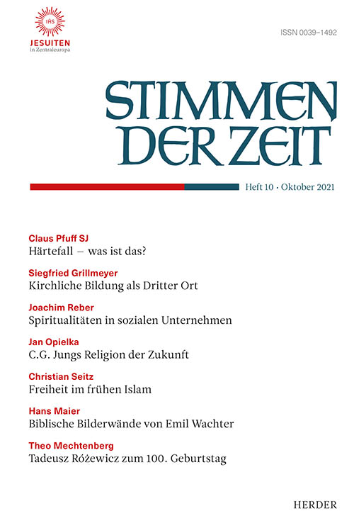 Titelseite Stimmen der Zeit. Die Zeitschrift für christliche Kultur 146 (2021) Heft 10