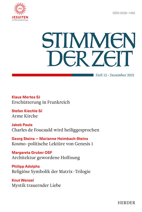 Titelseite Stimmen der Zeit. Die Zeitschrift für christliche Kultur 146 (2021) Heft 12