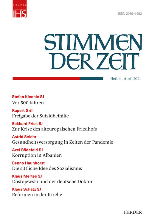 Titelseite Stimmen der Zeit. Die Zeitschrift für christliche Kultur 146 (2021) Heft 4